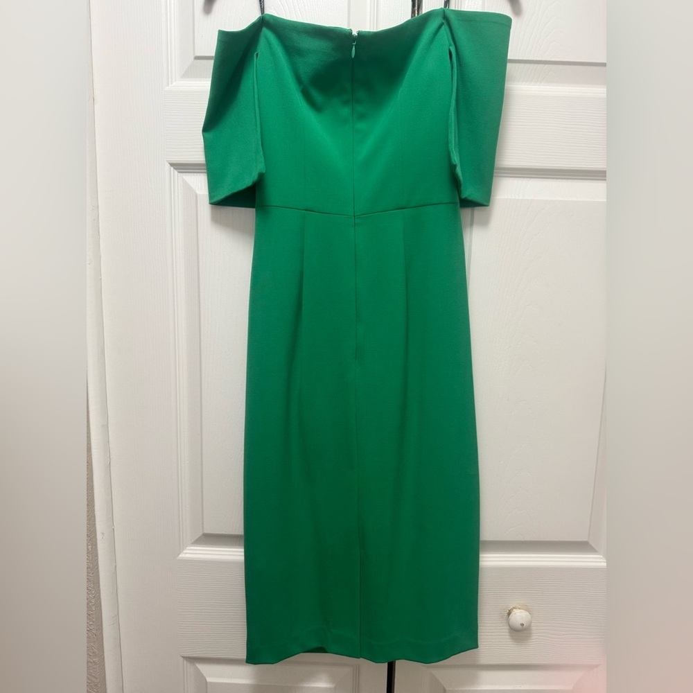 Vince Camuto Green Off-Shoulder Sheath Dress - Picture 5 of 6